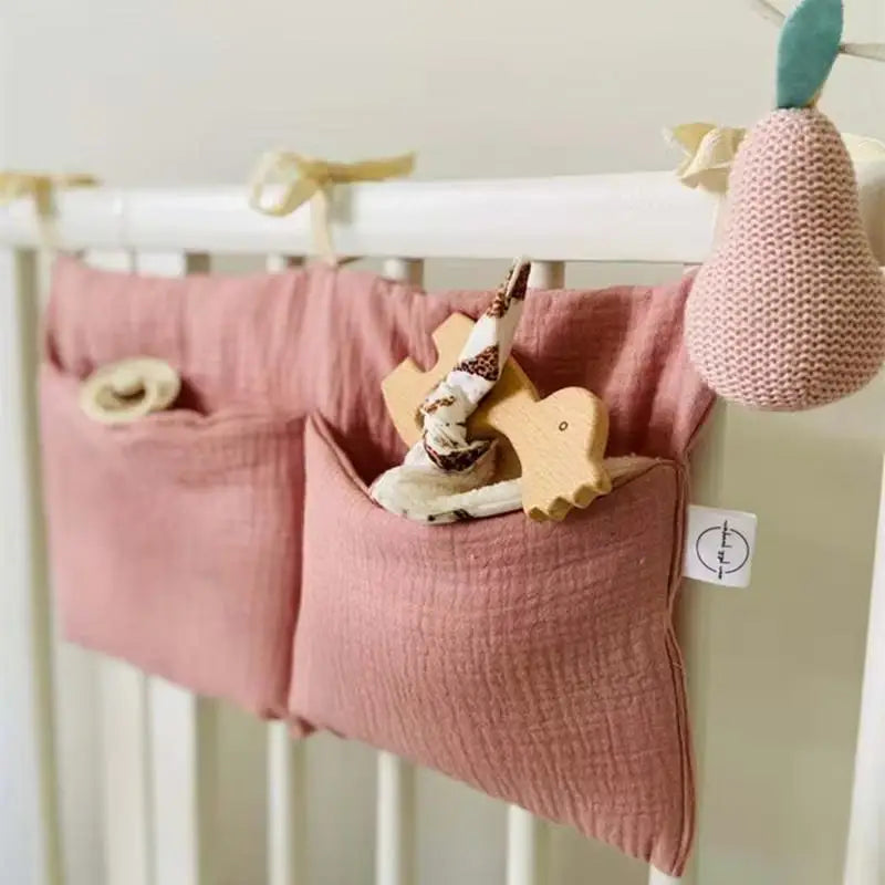 Newborn Baby Storage Bag Multi-functional Diaper Organizer Toys Drink Storage Bag Cradle Bed Crib Side Portable Storage Bags