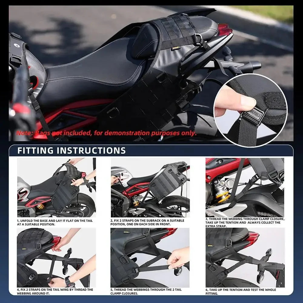 Rhinowalk Motorcycle Saddle Bag Mounting Base Motorcycle Universal Saddle Base Tail Luggage System Motocross Accessories