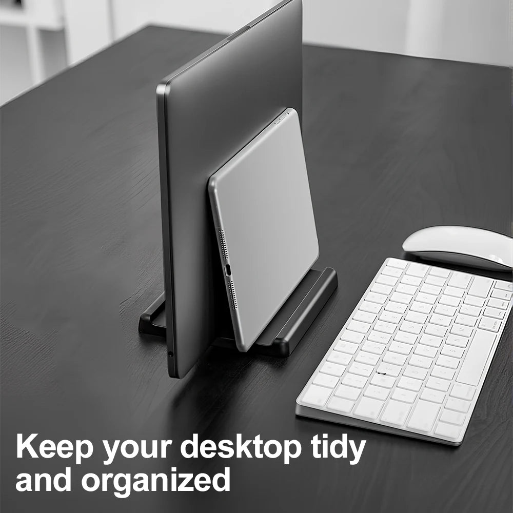 Adjustable Vertical Laptop Stand Width Laptop Holder Space Saving Desktop Organizer for Office Home Computer Storage Accessories