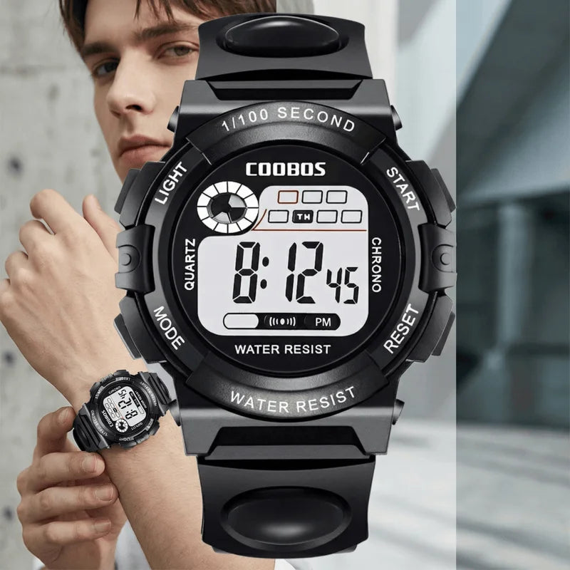 Multifunctional Digital Watch For Kids Boys Girls 30M Waterproof Sport LED Electronic Wristwatch Fashion Luminous Children Watch