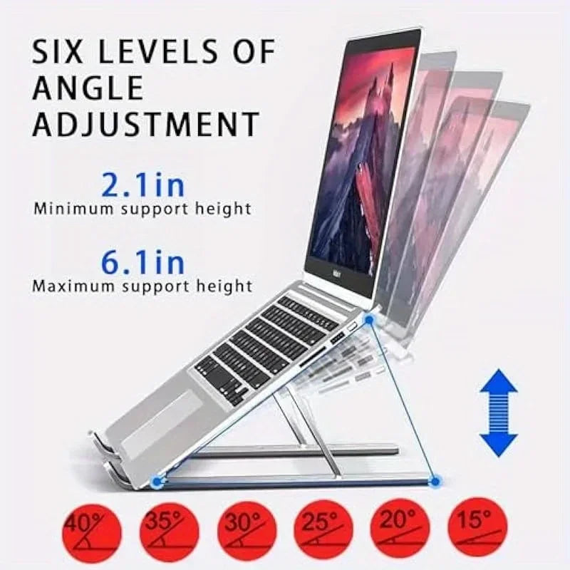 Aluminum Portable Laptop Stand Holder Accessories Macbook Air Pro Notebook Support Computer Bracket Foldable Lap Top Base for Pc
