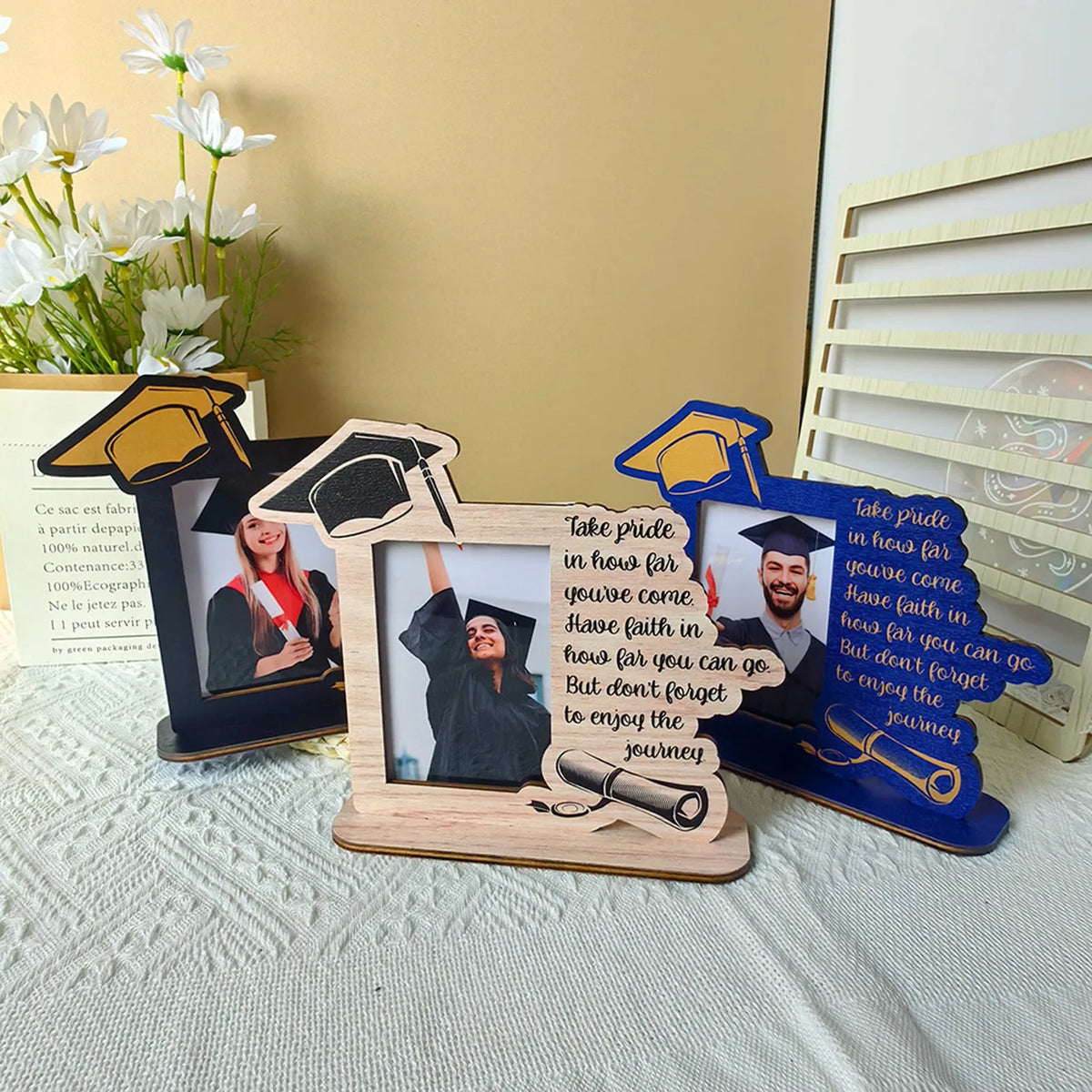 Graduation Season Theme Picture Frame Graduation Ceremony Wooden Photo Frame Holiday Decoration Ornaments Graduation Gifts