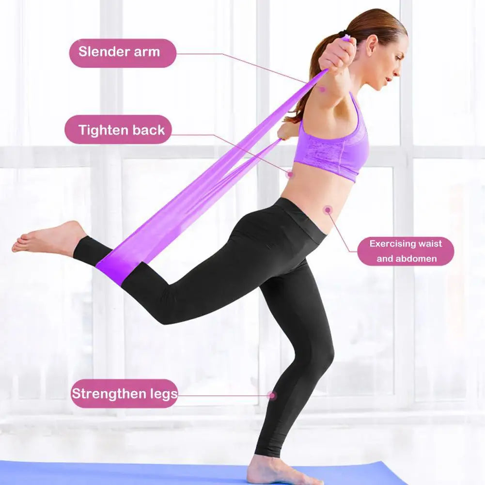 Resistance Bands for Working Out, Yoga Exercise Fitness Pilates Elastic Strap Band Latex-Free Sports Stretch Bands for Women Men