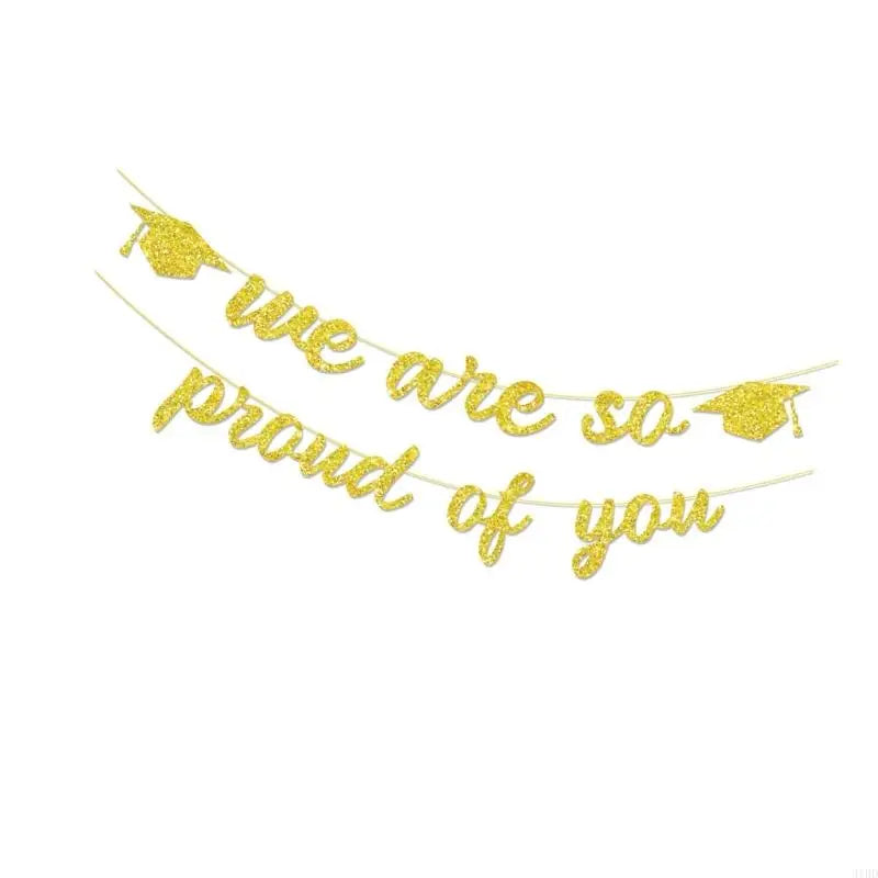 Graduation Decoration Banners Streamers Durable Glittering Paper Reusable