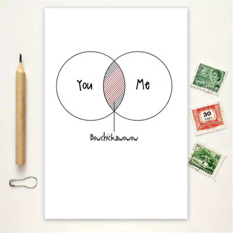 A humorous Valentine's Day card, as a unique gift for couples, suitable for Christmas, Halloween, and Thanksgiving.