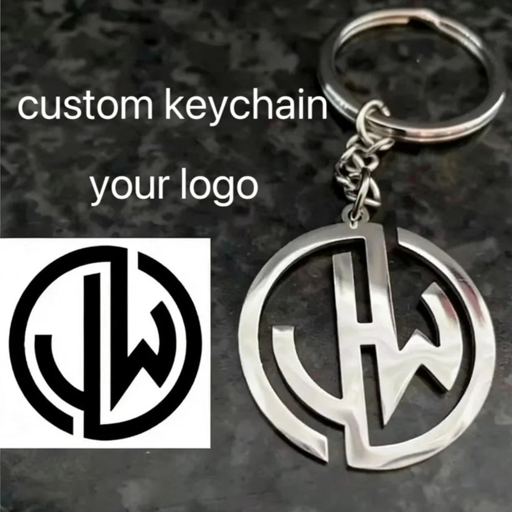 Customized Logo Keychain Stainless Steel Personalized Badge Pendant Keychain Home Pet Decoration Key Jewelry Gift