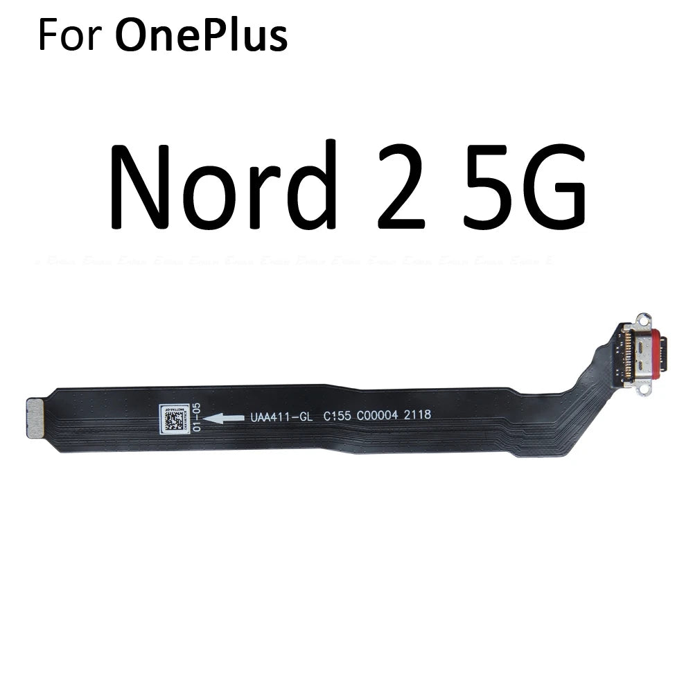 USB Charging Port Dock Plug Connector Charger Board Flex Cable Parts For OnePlus Nord 2 2T N10 N20 SE N100 N200 N300 5G