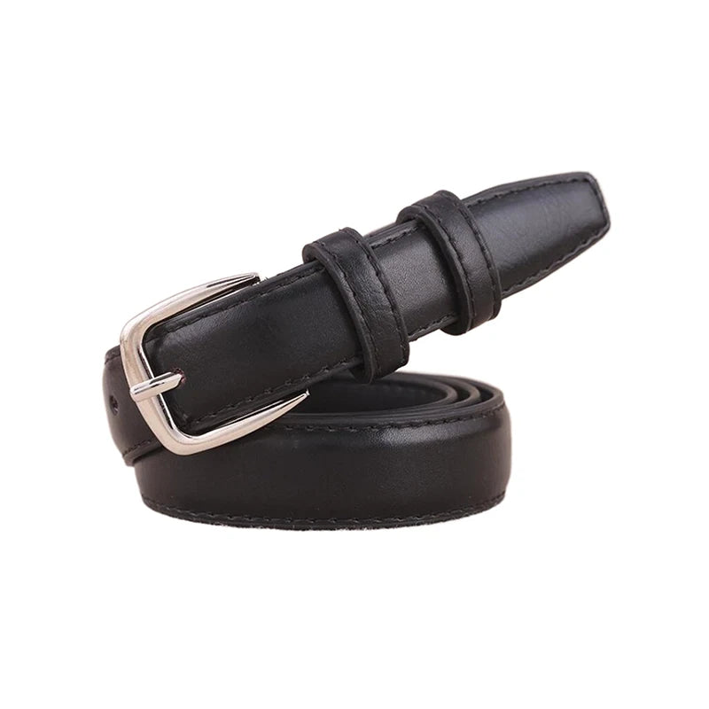 Women Belts PU Leather Simple Metal Buckle Belt Girls Dress Jean Pants Waistband Belts For Lady High Quality Ladies Dress Belt