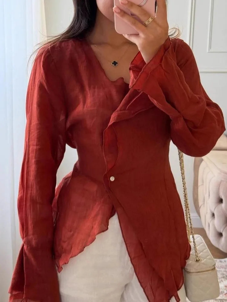 Women Blouses 2026 Spring Summer Long Sleeve Blouse Woman Blouse Shirt Office Elegant Work Shirt Top Blusas Mujer De Moda