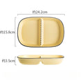 Divided Fat-reduced Dinner Breakfast Tableware for Home Use for Ceramic Nordic Portion Plate Three-compartment Dinner Plate