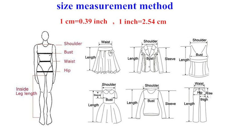 Size measurement guide diagram illustrating human body and garment dimensions for women double breasted trench coat with shoulder bust waist and hip measurements.