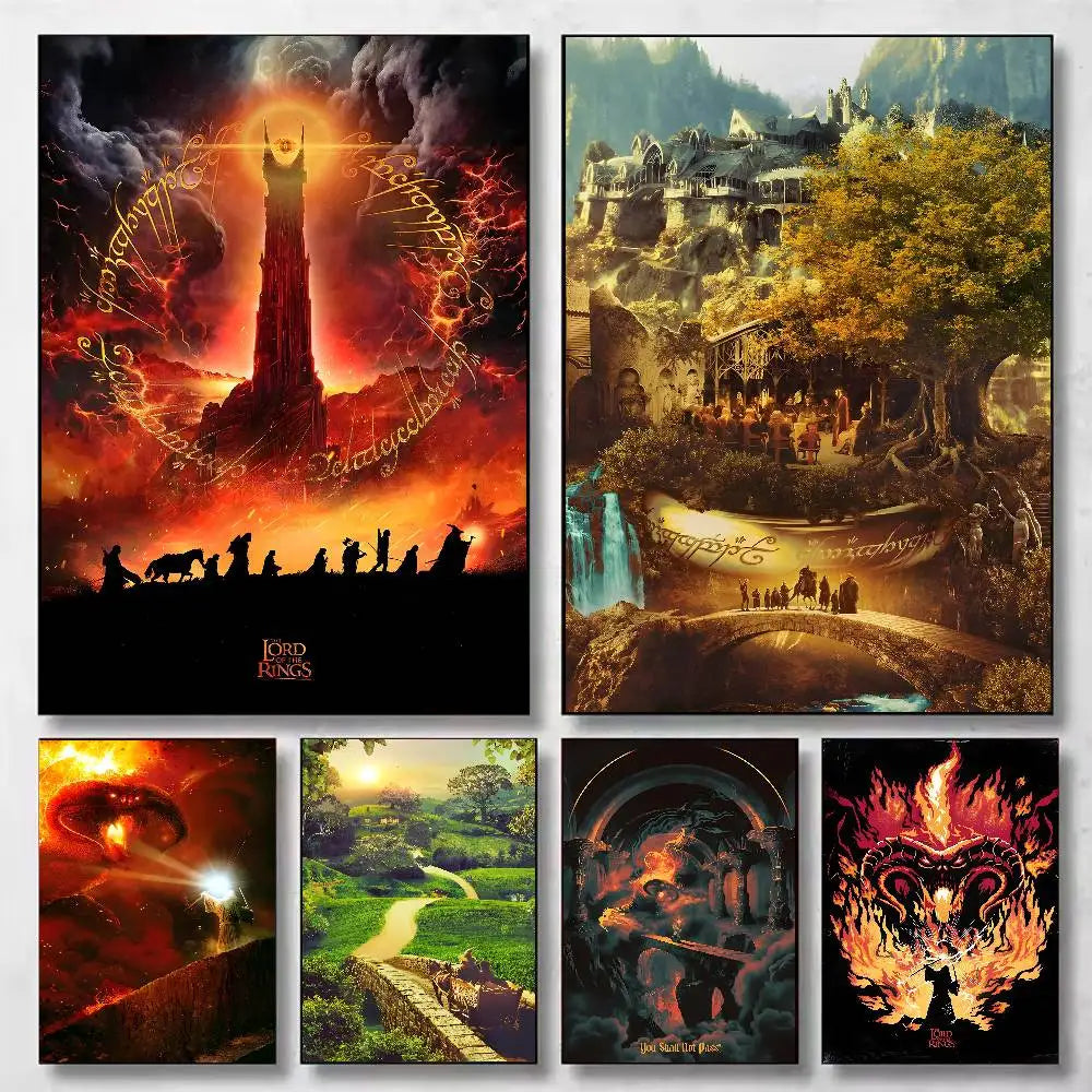 The L-Lord of the R-Rings Alternative  Poster Paper Print Home Living Room Bedroom Entrance Bar Cafe Art Painting Decoration