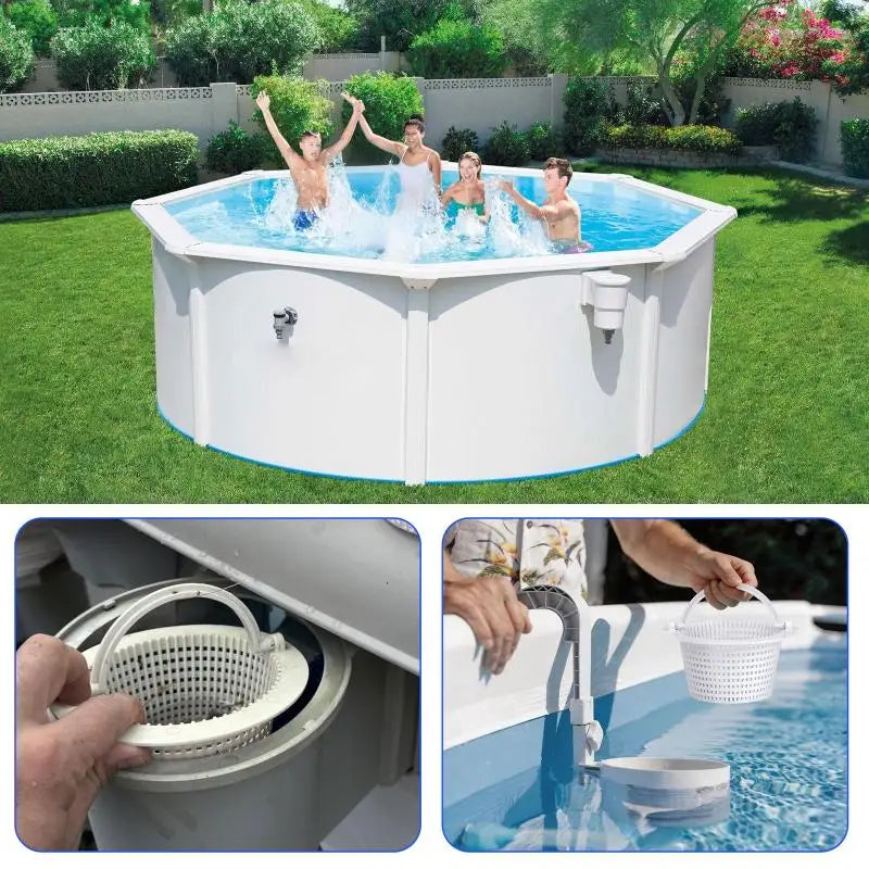 Swimming Wading Sports Pool Cleaning Accessories Skimmer: 2Pcs Wall Drainage Filter Basket