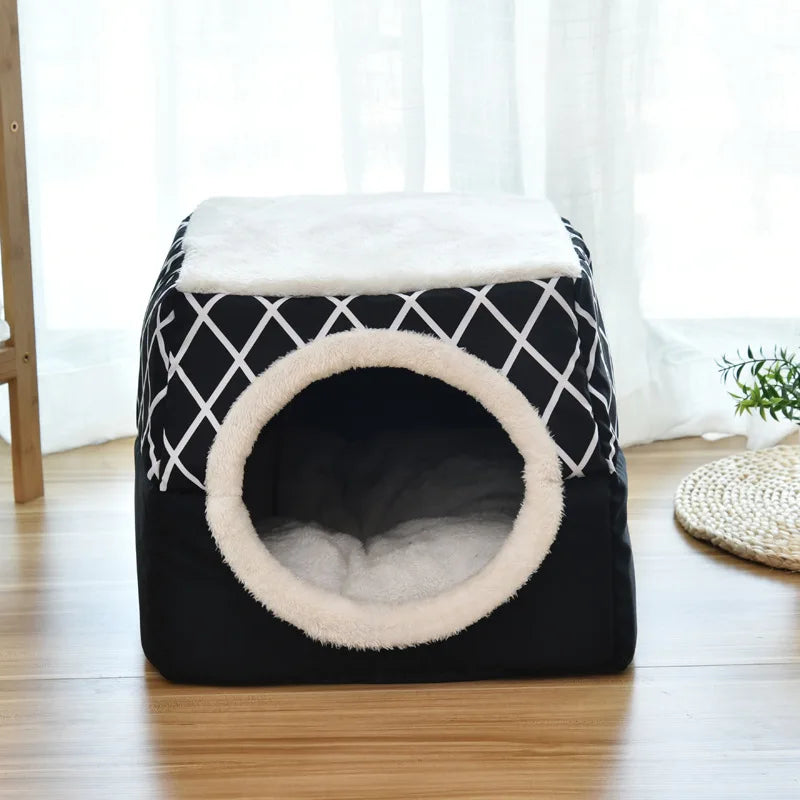 Cat Furniture Space Capsule Villa Style Enclosed Pet House Warm Winter Beds Pet Supplies