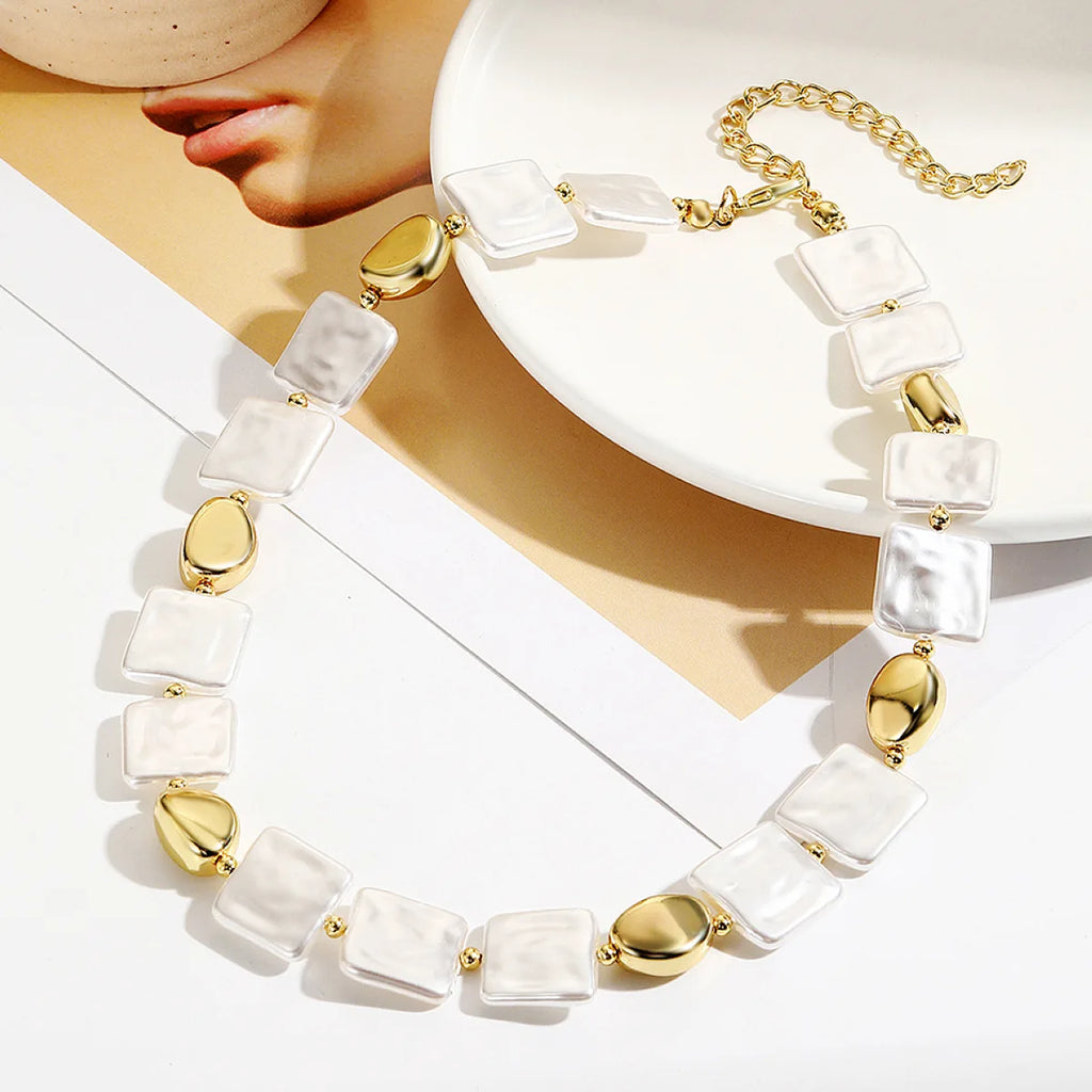 Baroque Pearl Women'S Necklace Bohemian Vintage Shell Pendant Fashion Jewelry Bead Chain Luxury Accessories