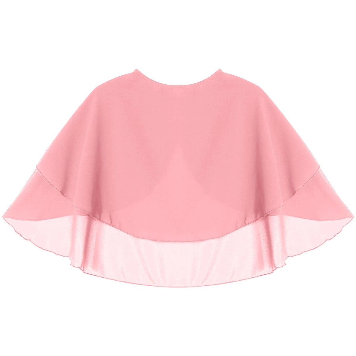 Women Elegant Solid Color Chiffon Shawl Ruffle 2-Layer Chiffon Wraps Bolero Wedding Birthday Evening Party Dress Cape Outerwear