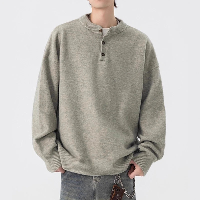 Knitted Sweater Men's Spring and Autumn Loose Casual Hoodie