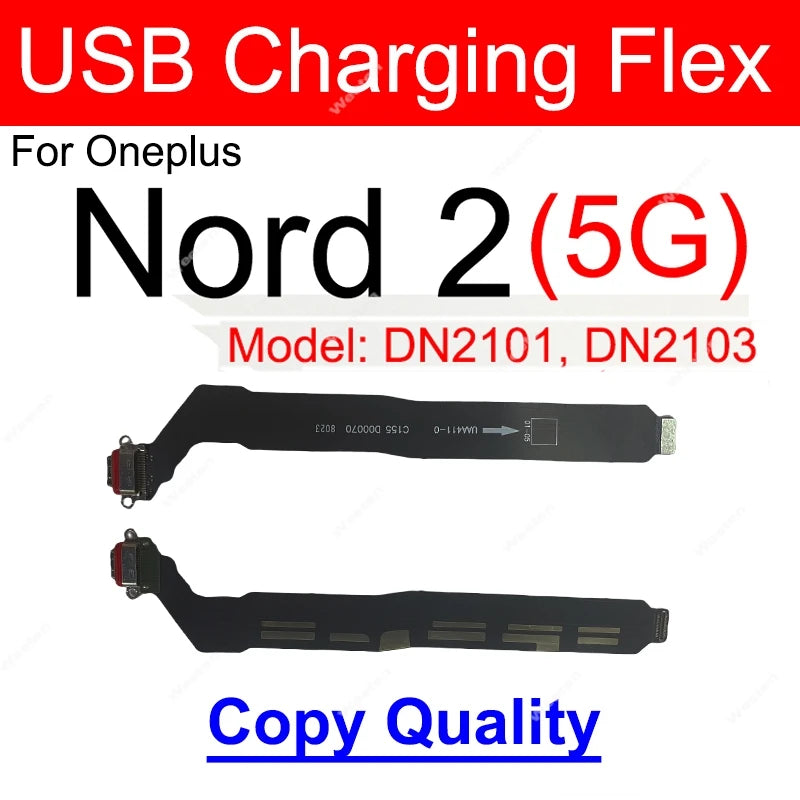 USB Charging Jack Dock Board Flex Cable For Oneplus 1+ Nord Nord2 2T 3 Nord CE 5G Charger USB Port Connector Flex Ribbon Parts