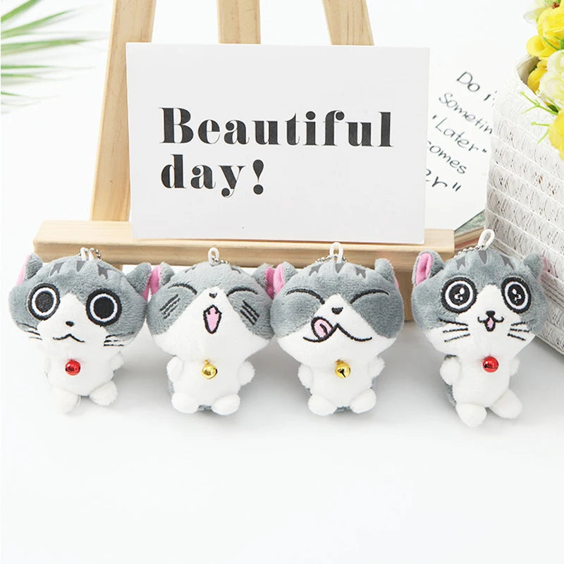 Cute Plush Cheese Kitty Keychain Woman Mini Chi's Sweet Home Cat Doll Key Ring Chain On Bag Car Trinket Wedding Party Toy Gift