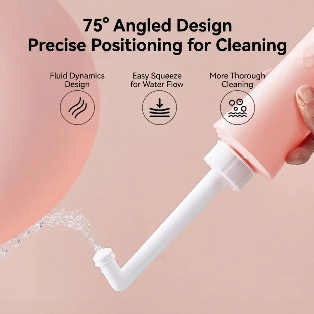 Essentials Easy Squeeze Mom Peri Bottle Portable Angled Nozzle Perineal Bottle Lightweight Female Wash Bottle Feminine Hygiene