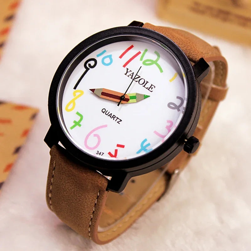 Women Watches Fashion Casual Big Number Analog Watches for Woman Leather Band Ladies Quartz Wristwatches Relógio Feminino