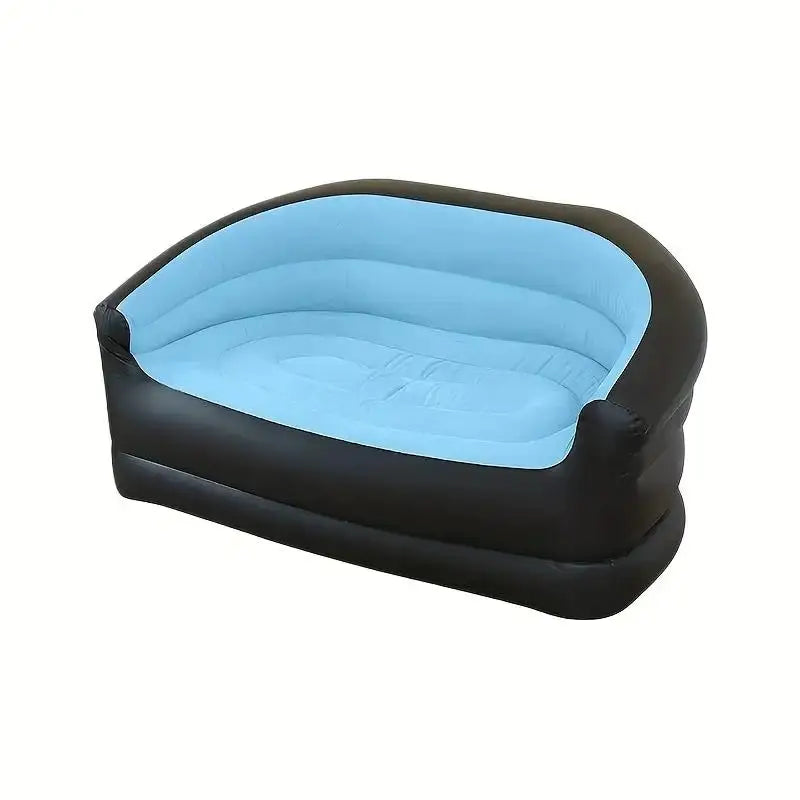 Outdoor Portable Inflatable Bed, Lounging Double Sofa, Folding Camping Inflatable Recliner, Flocking Outdoor Inflatable Sofa