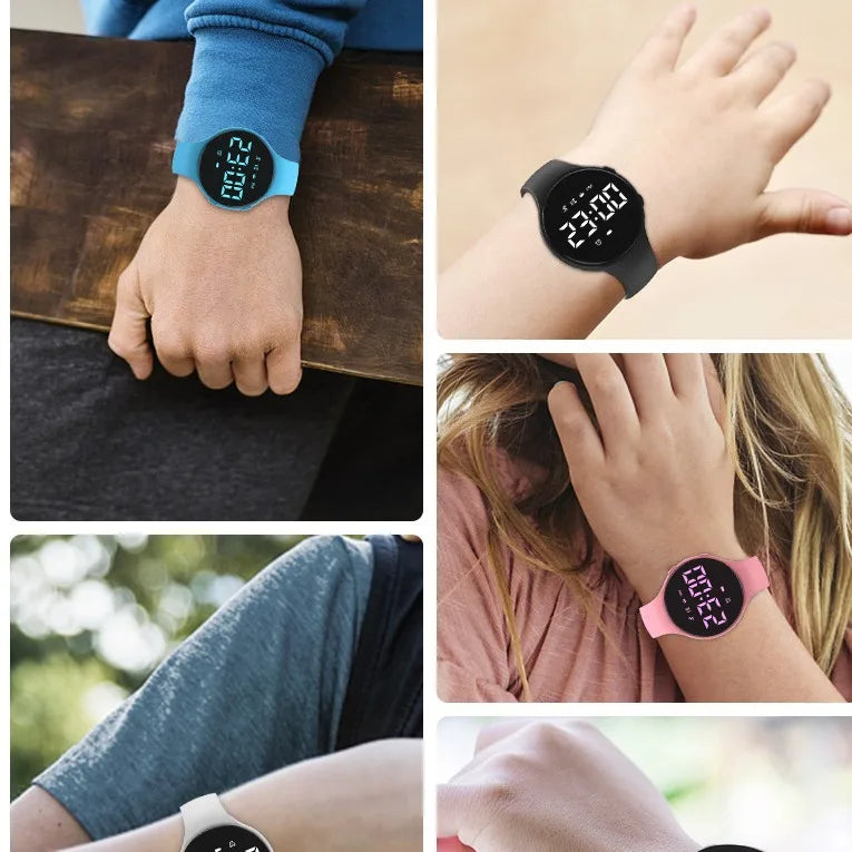 Boys Student Sports Watch, Vibration Silent Alarm, Waterproof Swimming, Pedometer, No APP, Electronic Wristband for Kids Teenage