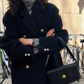 Double-breasted Suit Woolen Coat Women Winter 2026 New Korean Wool Jacket High-quality Outwear Temperament Lapel Overwear Female