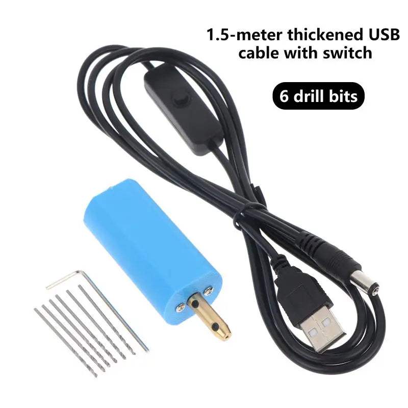 Handheld Mini Electric Drill DIY Electric USB Electric Drill Tools For Epoxy Resin Jewelry Making Drilling Holes Engraving Pen