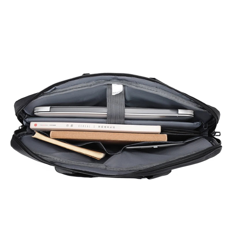Laptop Tote Bag, Business Briefcase, Adjustable Shoulder Straps, Zipper Closure - Perfect for School, Office and Daily Commute