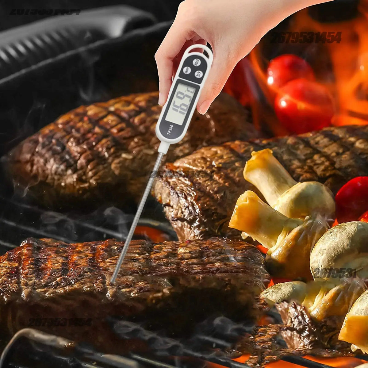 Kitchen Thermometer for Cooking Digital Temperature MeasuringTool for Meat Electronic Food Thermometer LCD Display Food