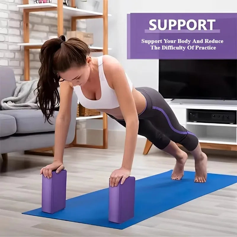Gym Foam Dance Yoga Blocks Brick Pilates Training Exercise Fitness Bolster Pillow Cushion Stretching Body Shaping Building Cubes