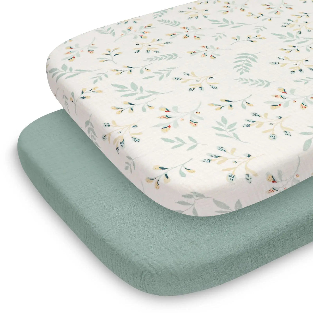 2pcs Breathable Cotton Baby Crib Fitted Sheet Universal Size Solid Color Infant Bassinet Cradle Bedding for Newborns Nursery New
