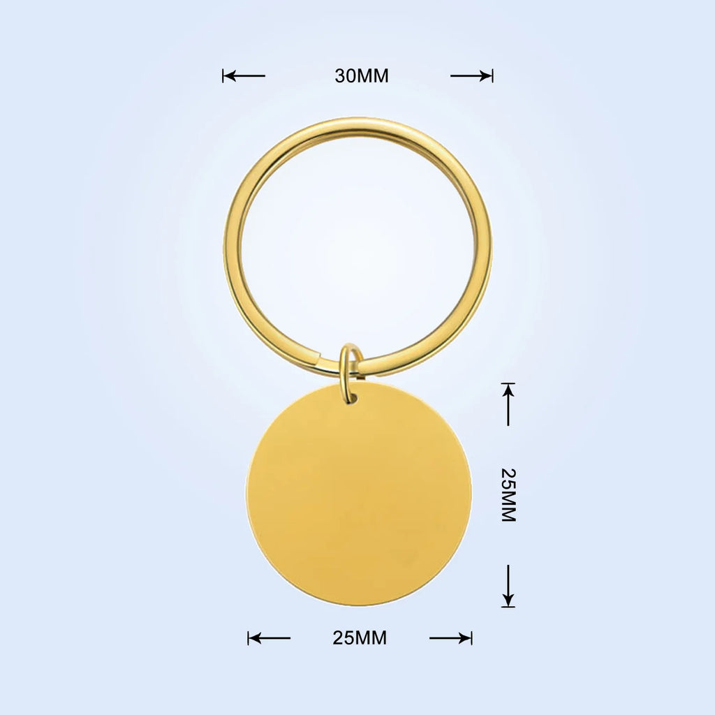 Personalized Laser Engraved Name Text Date Fingerprint QR Code Keychain Father's Day Gift Women Men Memorial Key Chain Gifts