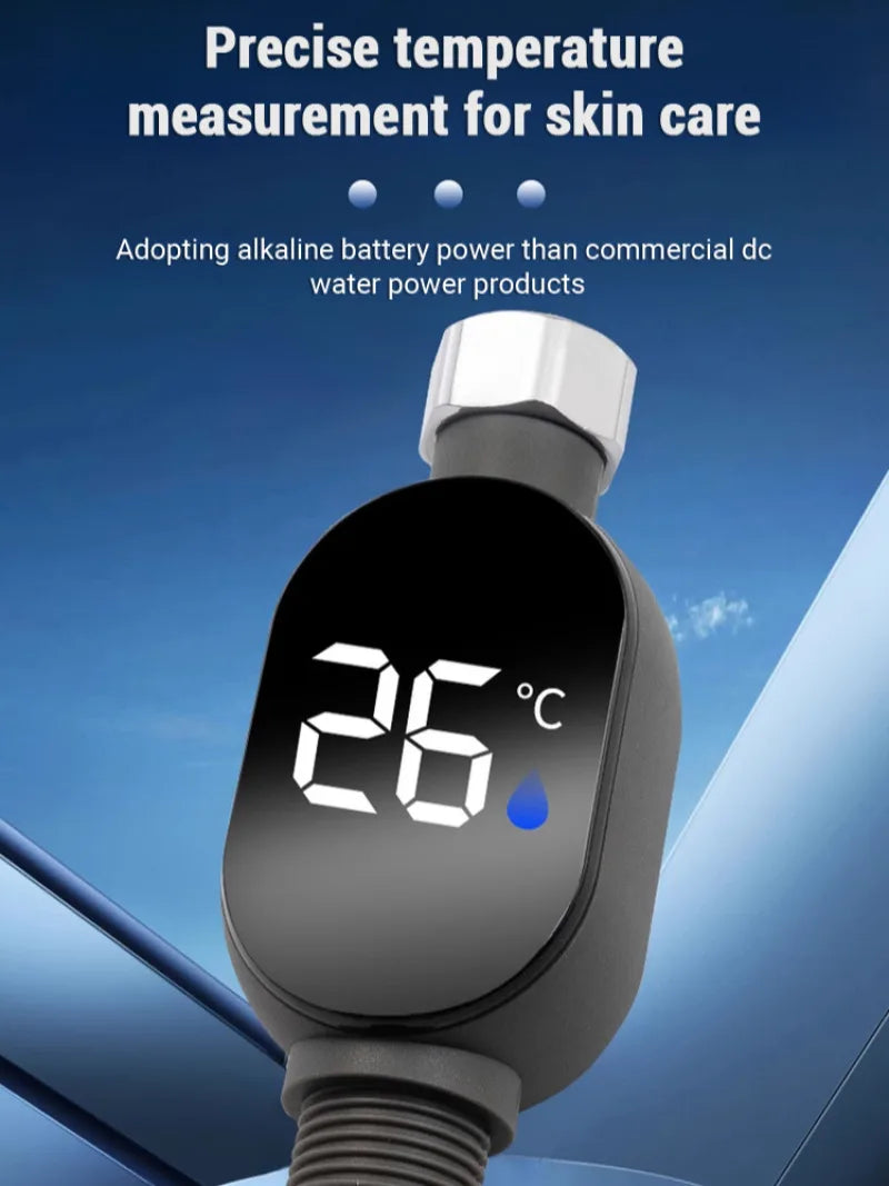 Household bathroom waterproof smart shower device high sensitivity temperature display wide applicable adult general design safe