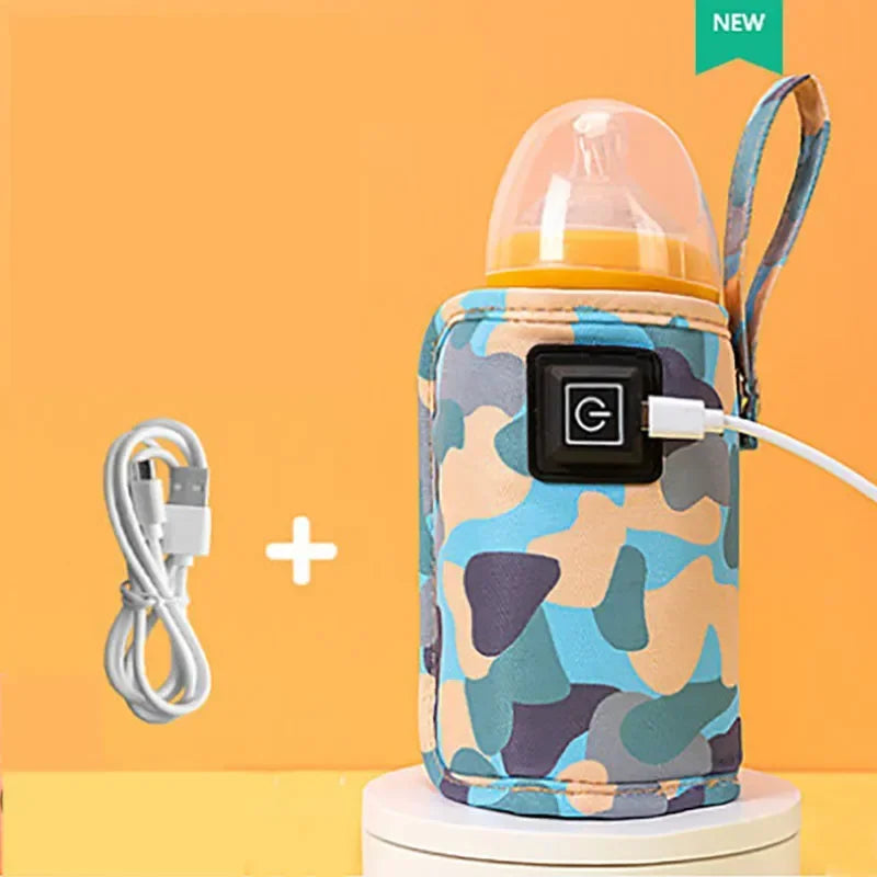 For Infant Outdoor Travel Accessories USB Milk Water Warmer Stroller Insulated Bag Baby Nursing Bottle Heater Safe Kids Supplies