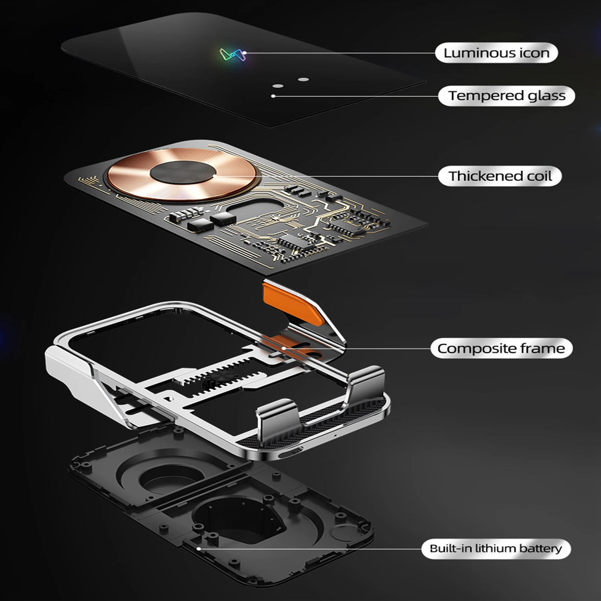 Car Wireless Charging Phone Holder Smart Sensing Fast Wireless Charger Phone Mounts 360° Rotation Inductive automatic clamping