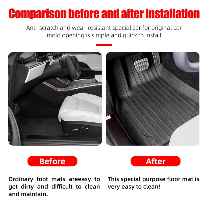 Aion Hyper Ht 2023 Tpe seat back mat featuring a black anti-scratch and wear-resistant car floor mat with ribbed texture for easy cleaning.
