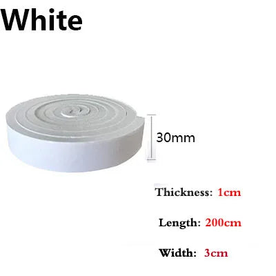 2M Sponge Foam Seal Strip Tape Adhesive Anti Collision Soundproof Weather Stripping for Doors Windows Furniture Protection