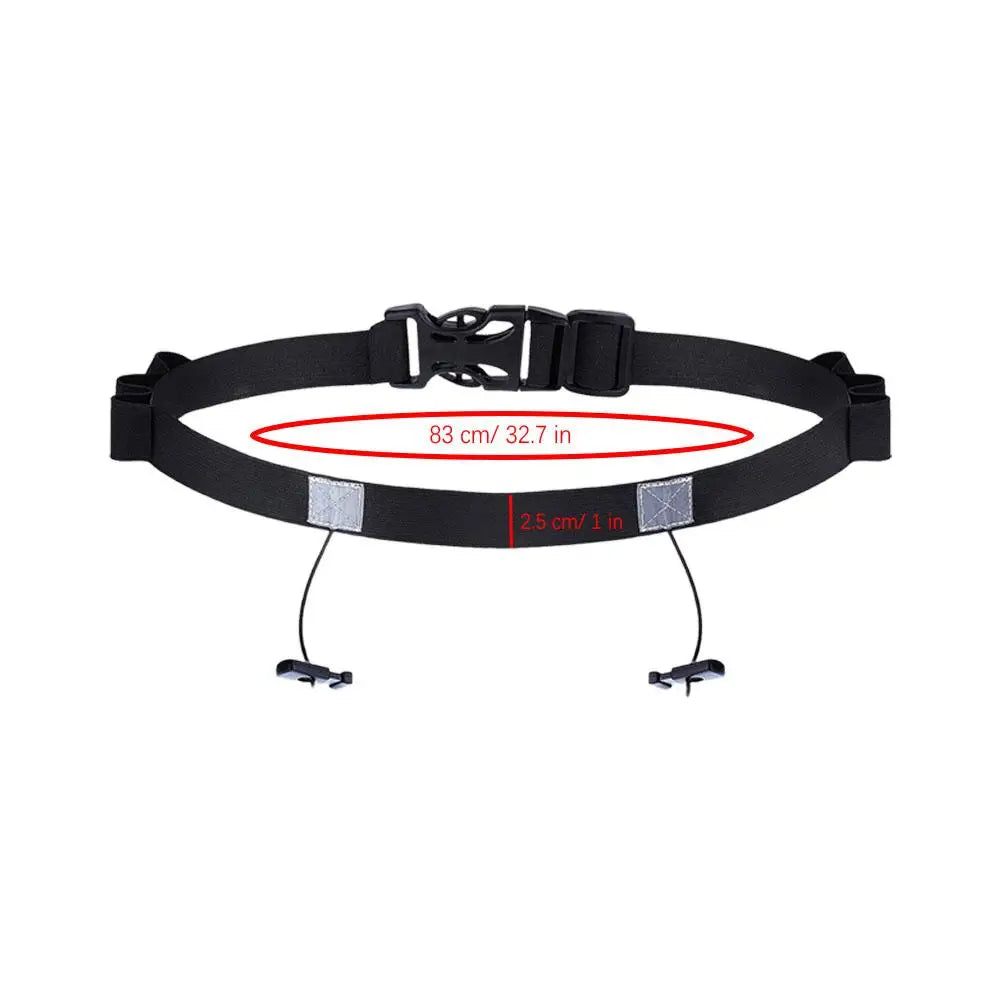 Running Bib Holder Race Belt Runner Bib Strap Race Number Belt for Triathlon Marathon Runing Cycling Adjustable Waist Belt