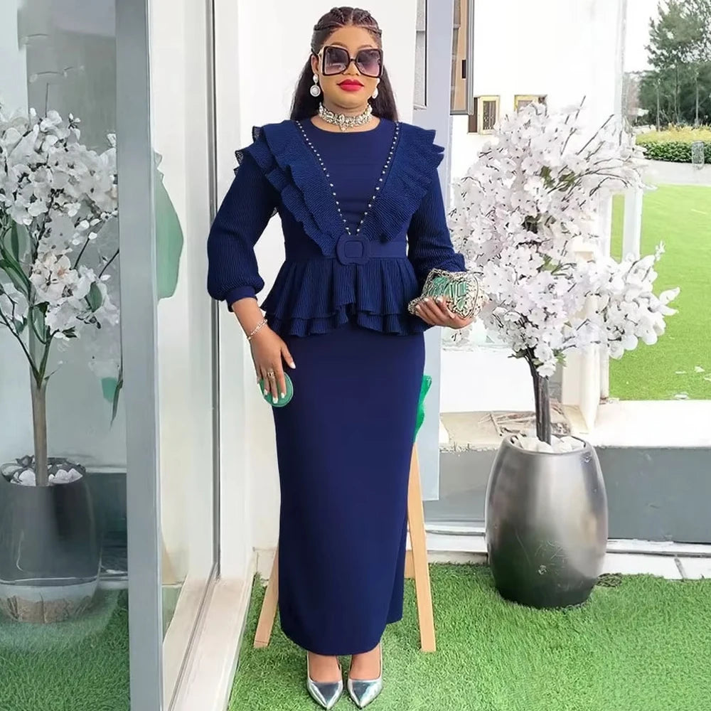 Party Evening Elegant Dresses For Women Luxury Celebrate Pleated Robes African Turkey Birthday Gown Wedding Prom Ladies Clothing