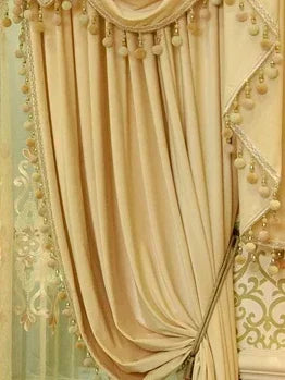 European Luxury Curtains For Living Room Bedroom Blackout Thicken Velvet Decor Custom White Tulle Solid Color Fabric Valance