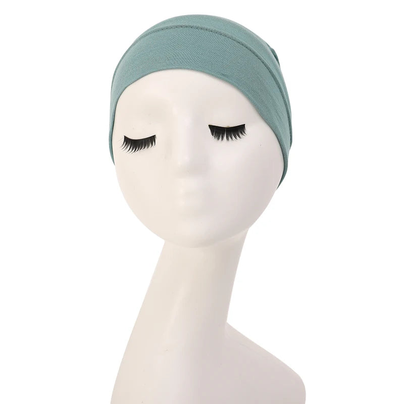 Fashion Muslim Hijab Caps Solid Underscarf Women Veil Modal Cotton Hijab Muslim Scarf Turbans Head  Women's Hijabs Hat Islamic