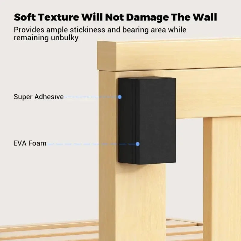 20-PC High-Density Foam Wall Protectors, Self-Adhesive Furniture Pads for Bed & Sofa, Scratch Prevention, Matte Finish