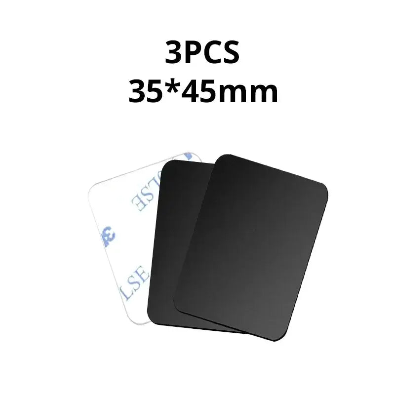 disques de plaque métallique rectangulaires noirs pour fixation magnétique, coussinets adhésifs 35 x 45 mm pour porte-téléphone de voiture à fixation magnétique