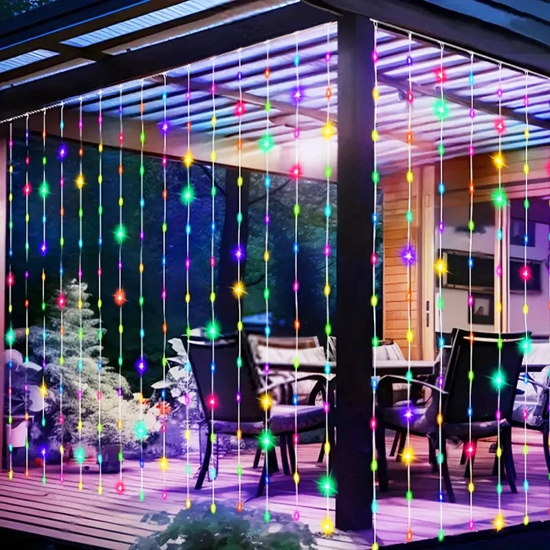 Battery Power Indoor Home Garland Lamp Christmas Decoration for LED Curtain Light String Wedding Party Ornaments New Year