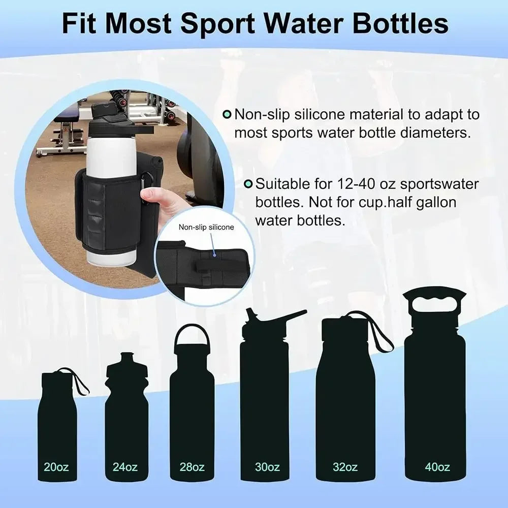 Reusable Gym Accessories Water Bottle Sleeve Waterproof Universal Bottle Holder Bag Elastic Water Bottle Pockets