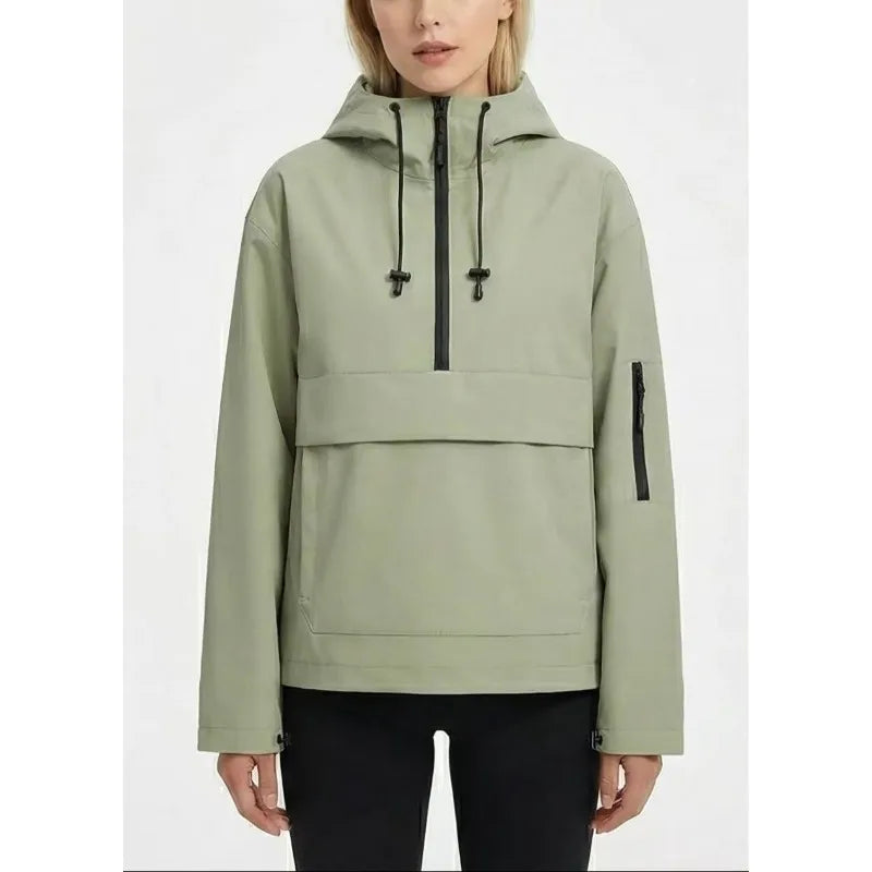 New Women's Casual Sports Trench Coat Spring Autumn Hooded Parker Outerwear Fashion Female Pullover Jumper Suit Jacket Zipper