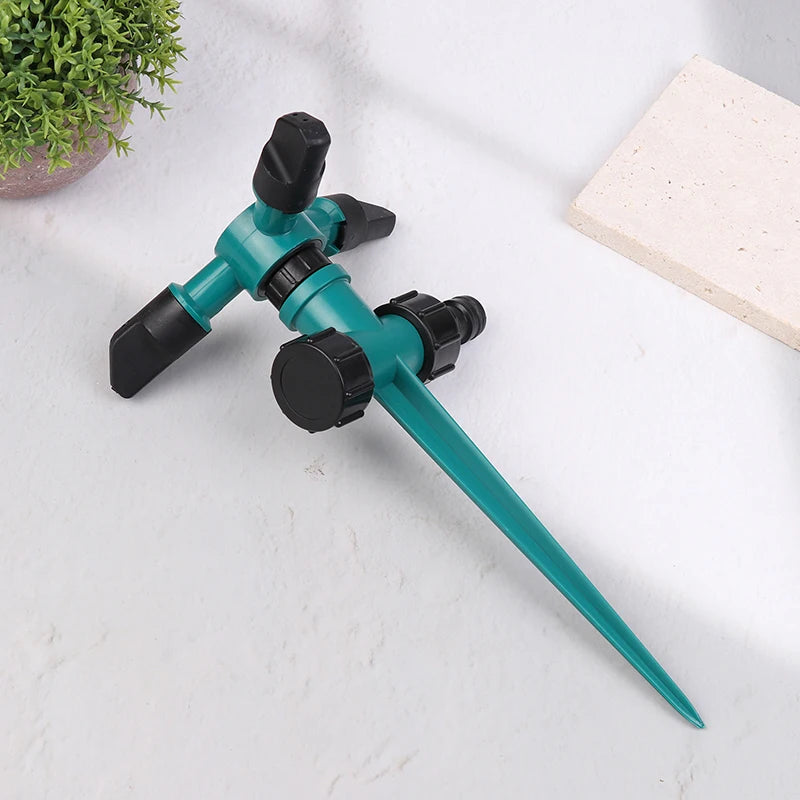Garden Sprinkler Ground Inserted Rotating Lawn Sprinkler For Yard 360-Degree Automatic Rotating Three-Fork Irrigation Sprinkler