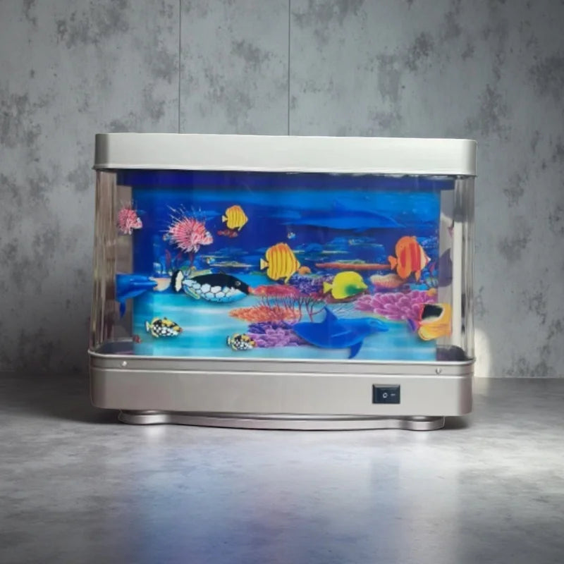 Mini LED Fish Lamp Night Light for Home Decor Desktop Aquarium Mood Lighting
